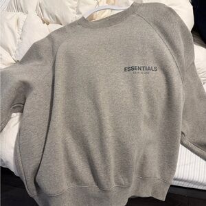 Essentials Heather Gray Crewneck Sweater